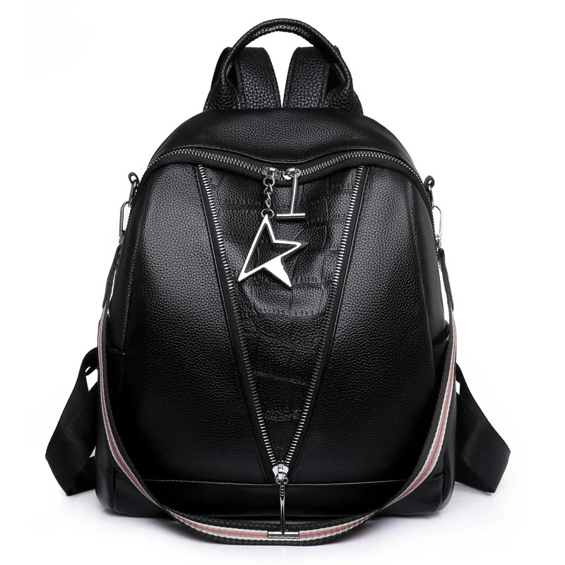 

Women PU Leather Backpack High Quality Female Casual Large Capacity Vintage Shoulder Bags Schoolbag Fashion School Backpacks