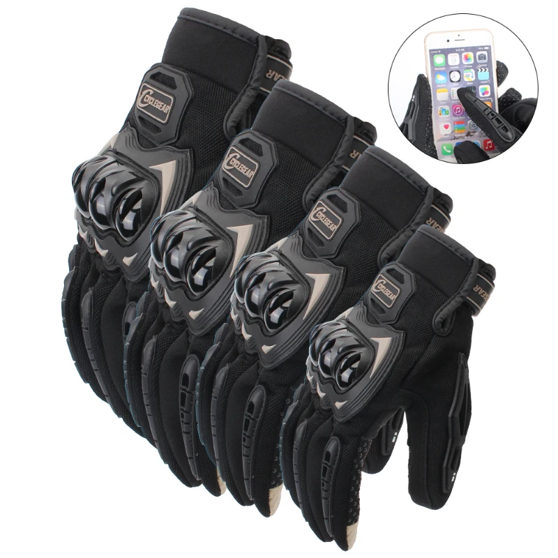 

Мотоциклетная перчатка, дышащая Защитная Экипировка из ПВХ для езды на мотоцикле и велосипеде, с сенсорным экраном, 1 пара, на лето