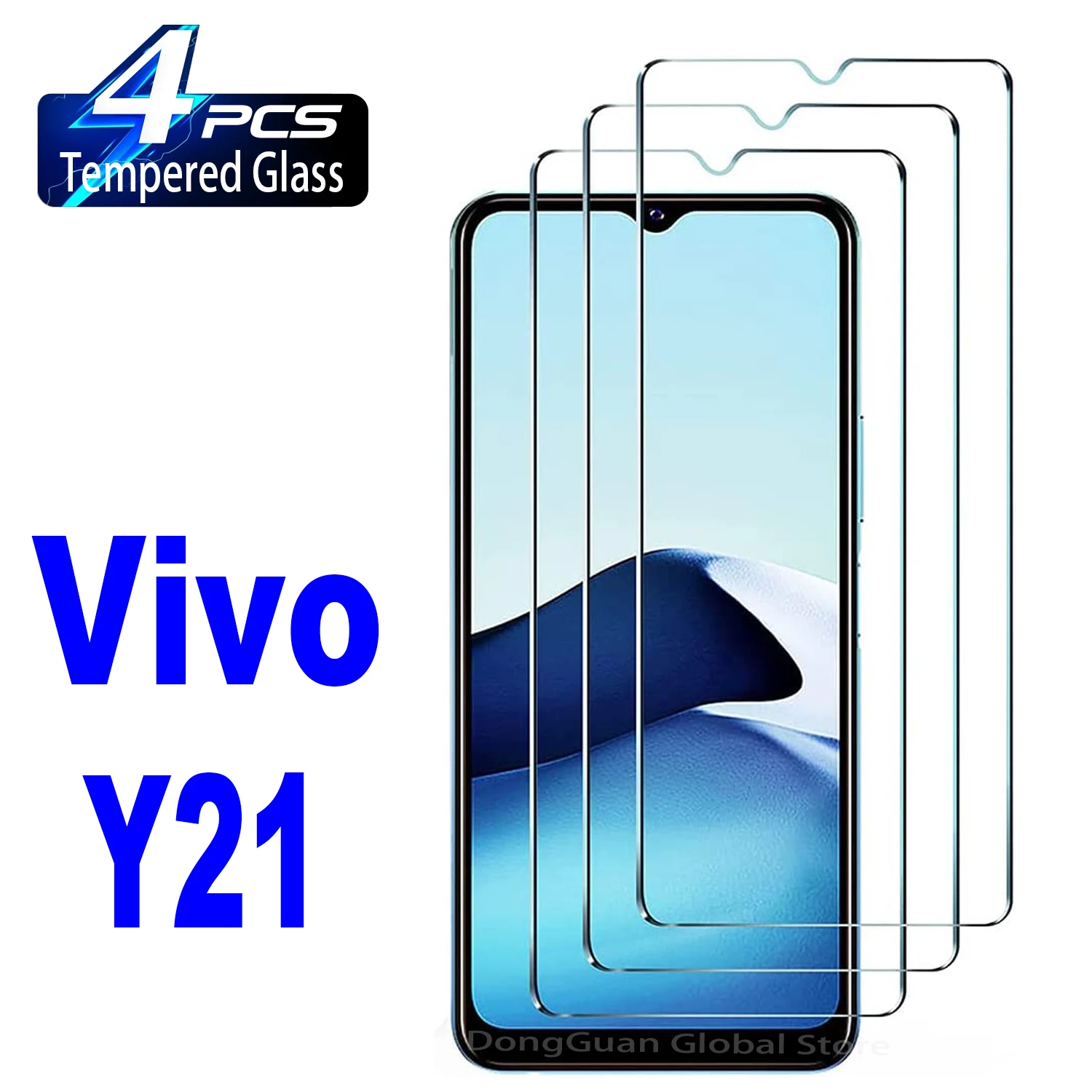

4Pcs HD Tempered Glass For Vivo Y21 Y20S Y20A Y31 Y31s Y32 Y21S Y33s Y33t Y33e Y35 Y55S Y72 Y76 Screen Protector Glass Film