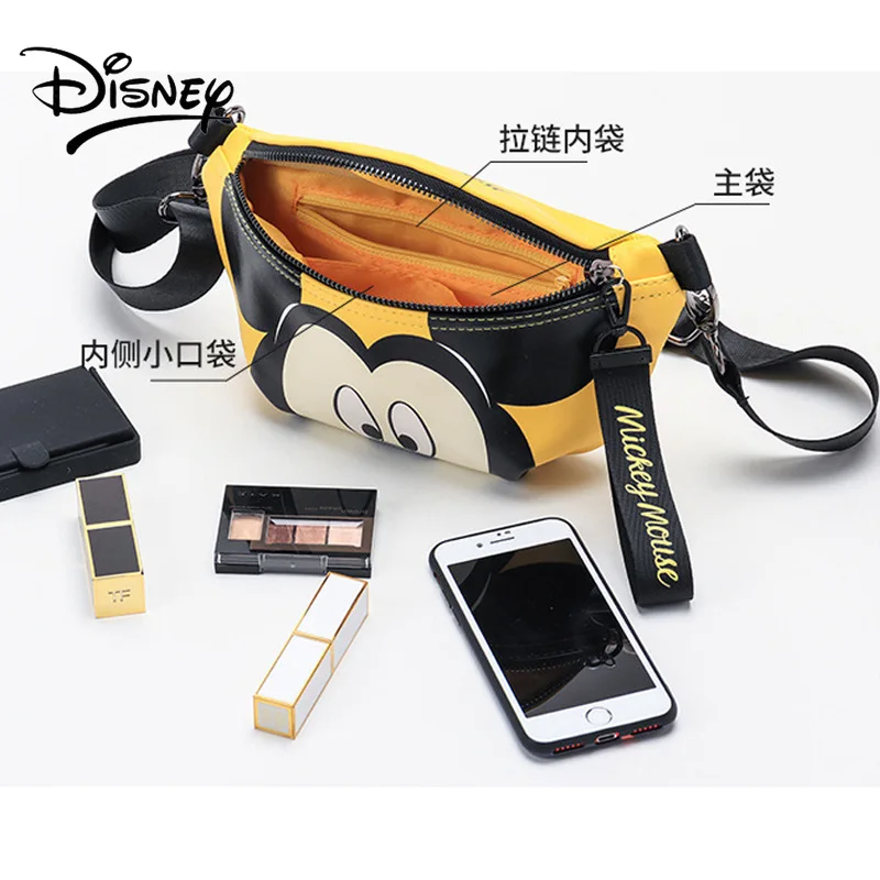 New Disney Messenger Small Waist Bag Female Trendy Ins Chest Bag Large Capacity Girl Shoulder Bag All-match Female Bag