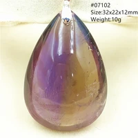natural ametrine quartz pendant necklace yellow purple water drop amethyst citrine for women men rare jewelry aaaaaa