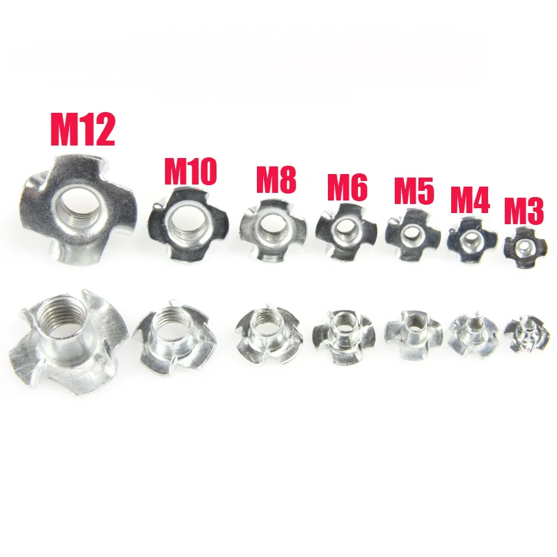 230 шт. оцинкованные Т-образные гайки M3/M4/M5/M6/M8/M10 | Строительство и ремонт