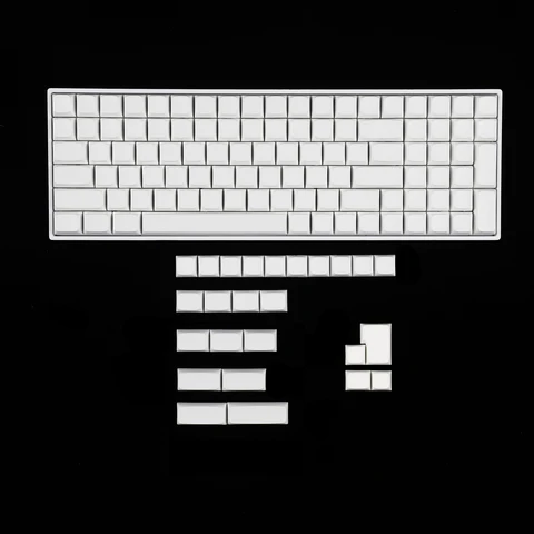 Колпачки для клавиш ZDA толстые белые пустые колпачки для клавиш PBT ANSI ISO XDA v2 для GK61 64 68 96 KBD75 Лия Preonic wings Filco SP64 SP84