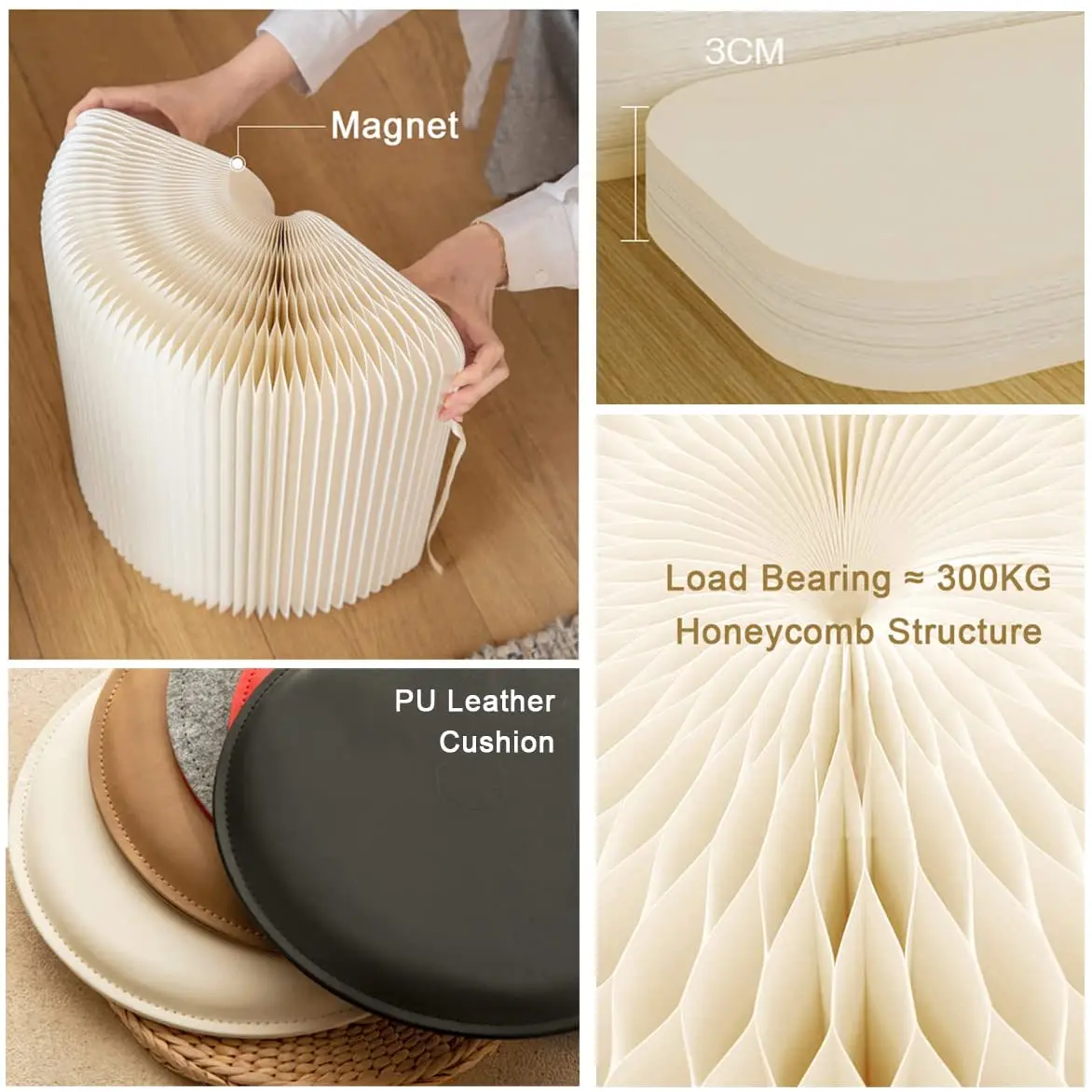 Складная искусственная креативная круглая мебель в скандинавском стиле для