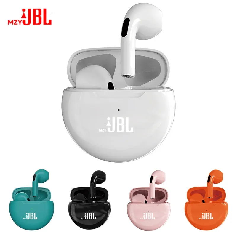 

Original MZYJBL Air Pro 6 Earphone TWS 9D HIFI Stereo Bluetooth Music Earbuds For IPhone IOS Android Wireless Pods Headphones