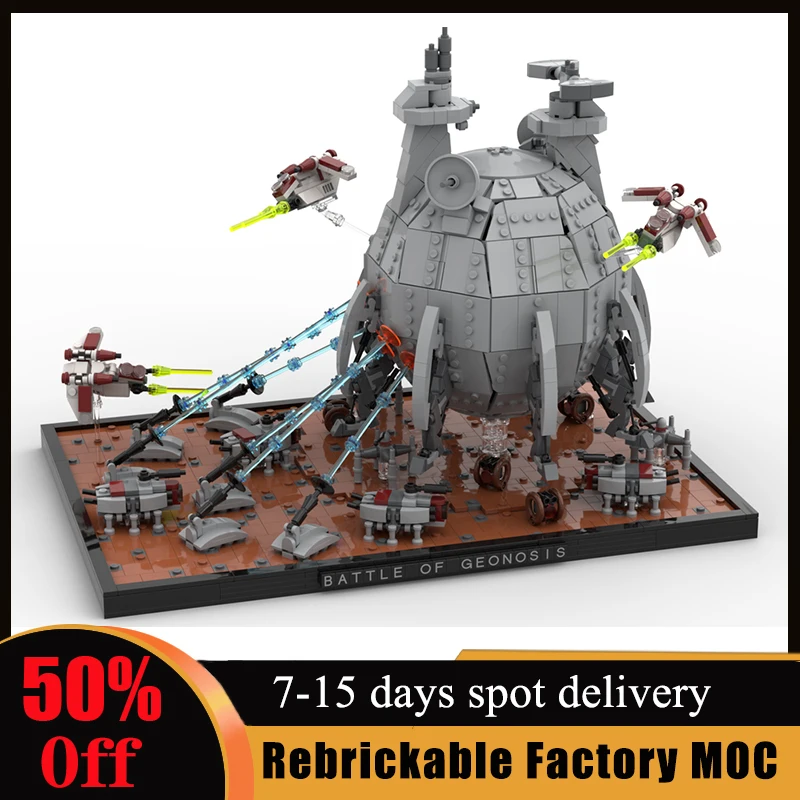 

2667pcs Building Kit Battle of Geonosis Diorama with Core Ship Clone Wars Block Bricks Sets Education Toys for Children Kid Gift