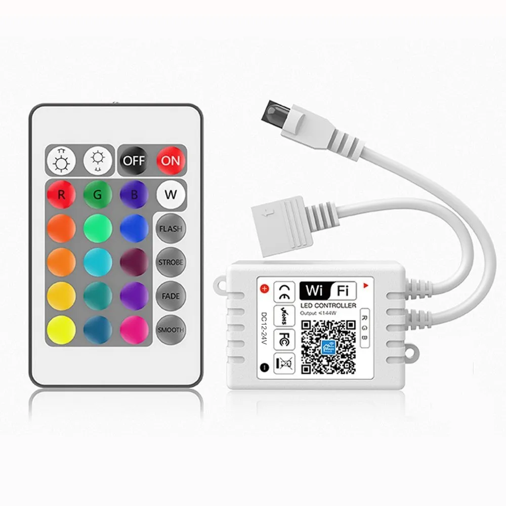 Wifi RGB Controller DC 12-24V Mini 24Keys Music Controller Light Strip Controller For RGB LED Strip enlarge