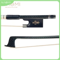 naomi master 44 carbon fiber violin bow green silk braided carbon fiber stick cupronickel mounted ebony frog durable use