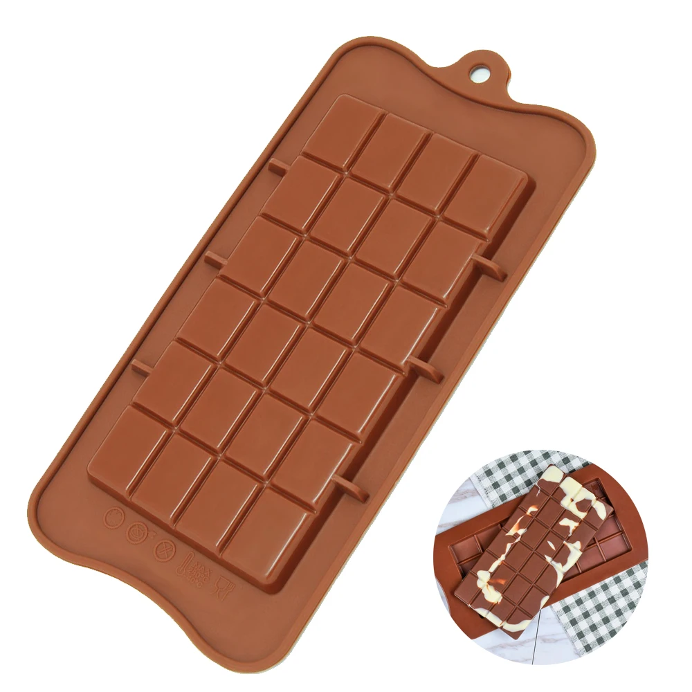 Baking Molds Silicone Chocolate Mold High Quality Square Eco-friendly Silicone DIY 1PCS Food Grade 24 Cavity Silicone Mold