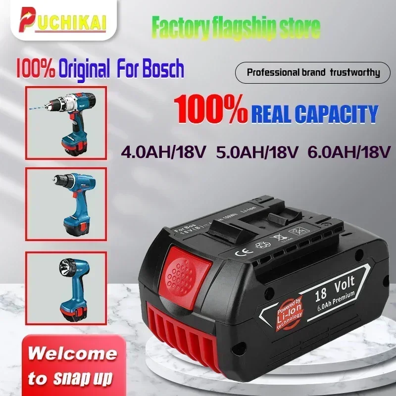Аутентичный литий-ионный аккумулятор BOSCH 18 В 5 0 Ач 6 GBA Professional GSR GSB BAT618 BAT609 с