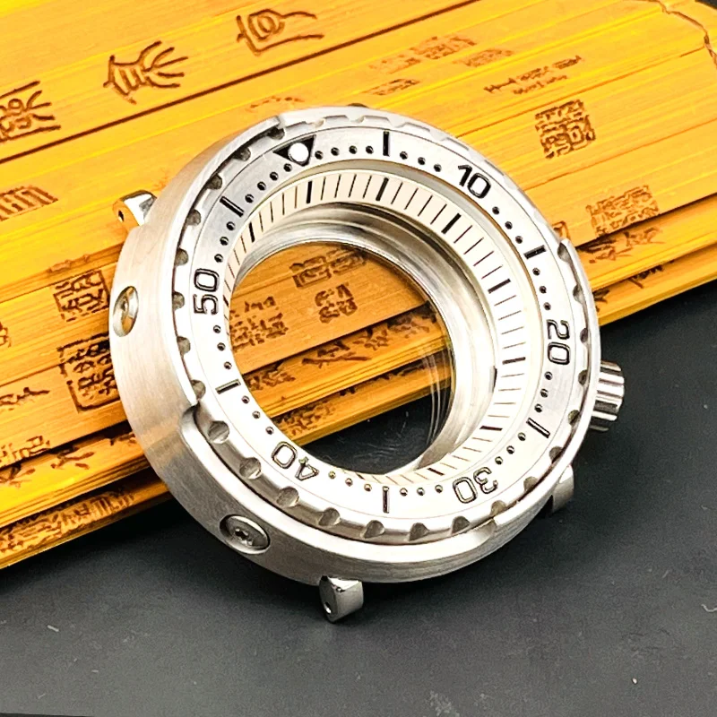 47mm Mod Seiko Tuna Canned Watch Cases fits NH35 NH36 7S 4R Japan Movement Transparent Case back SRPE Men NH35 Diving Tuna Case