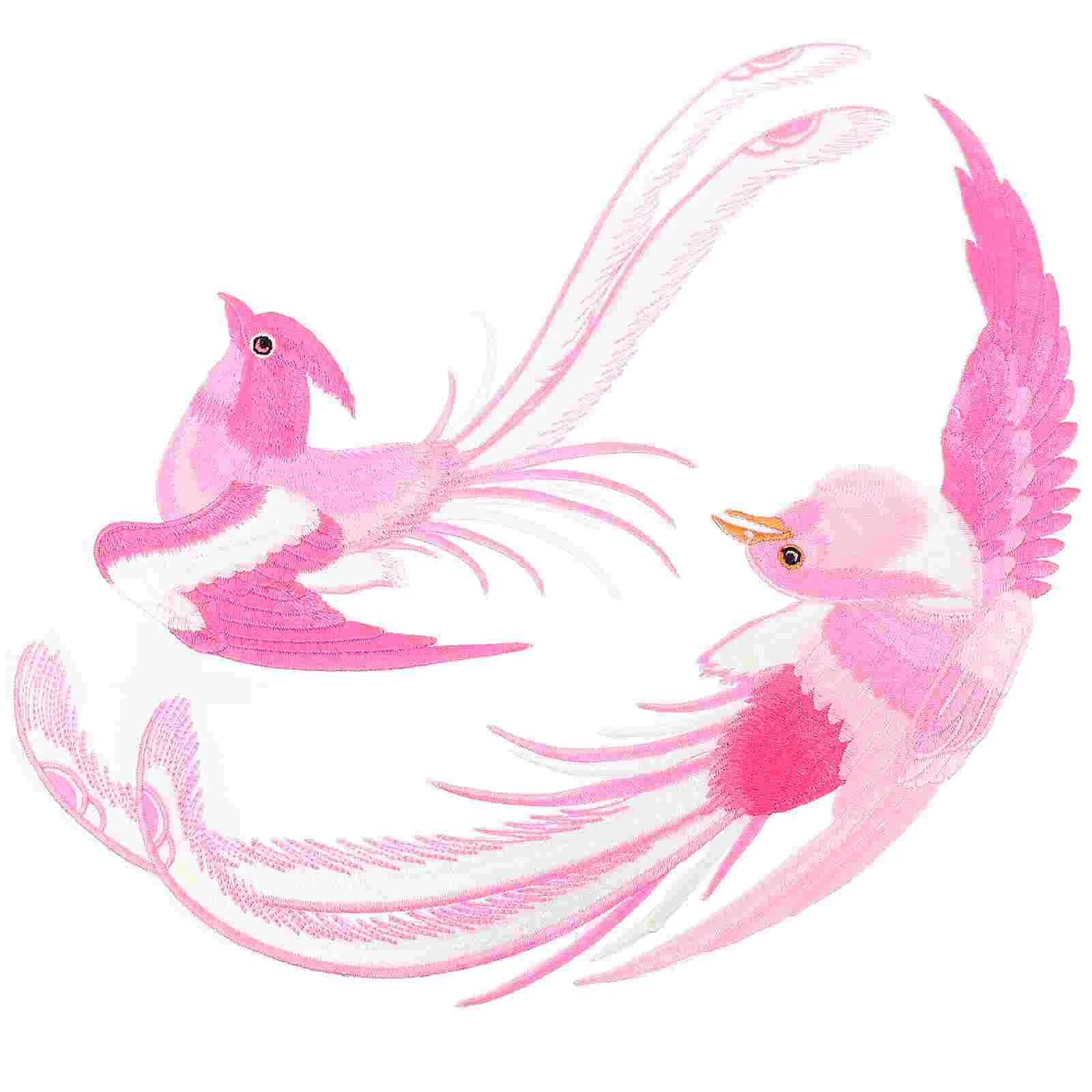 

1 Pair Beautiful Bird Pattern Sewing Embroidered Appliques on