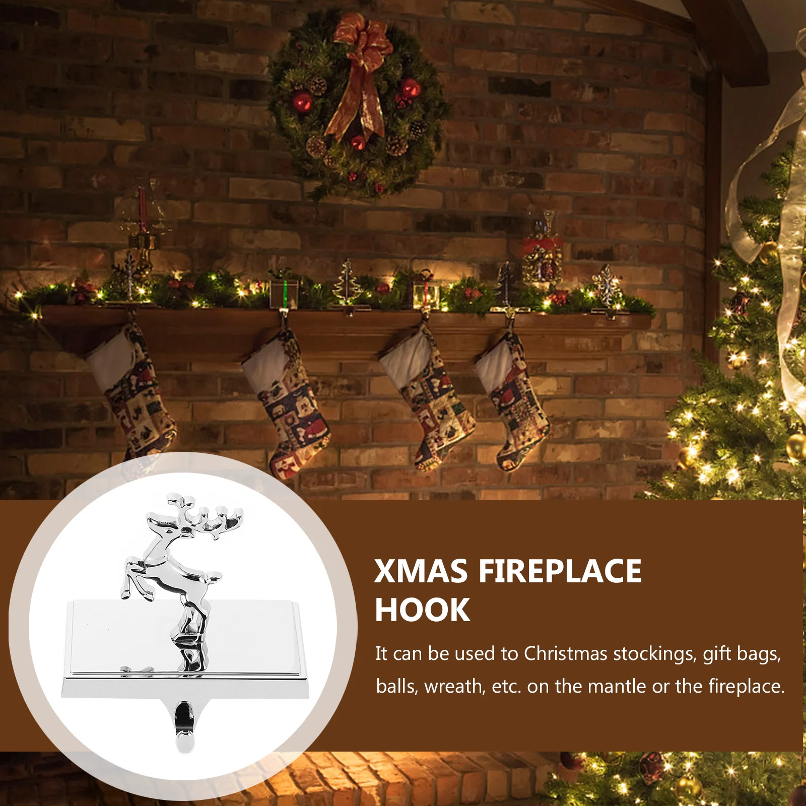 Рождественский крючок для чулок крепежный рождественский носок подвесные