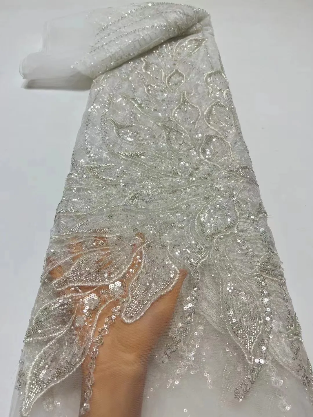 Французская бархатная кружевная ткань с блестками 2023 высококачественный