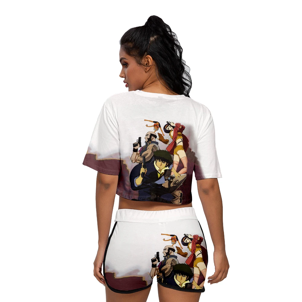 

Новинка весна-осень 2022 мужские и женские костюмы короткий Модный повседневный Топ трендовая привлекательная футболка с 3D-принтом аниме и к...