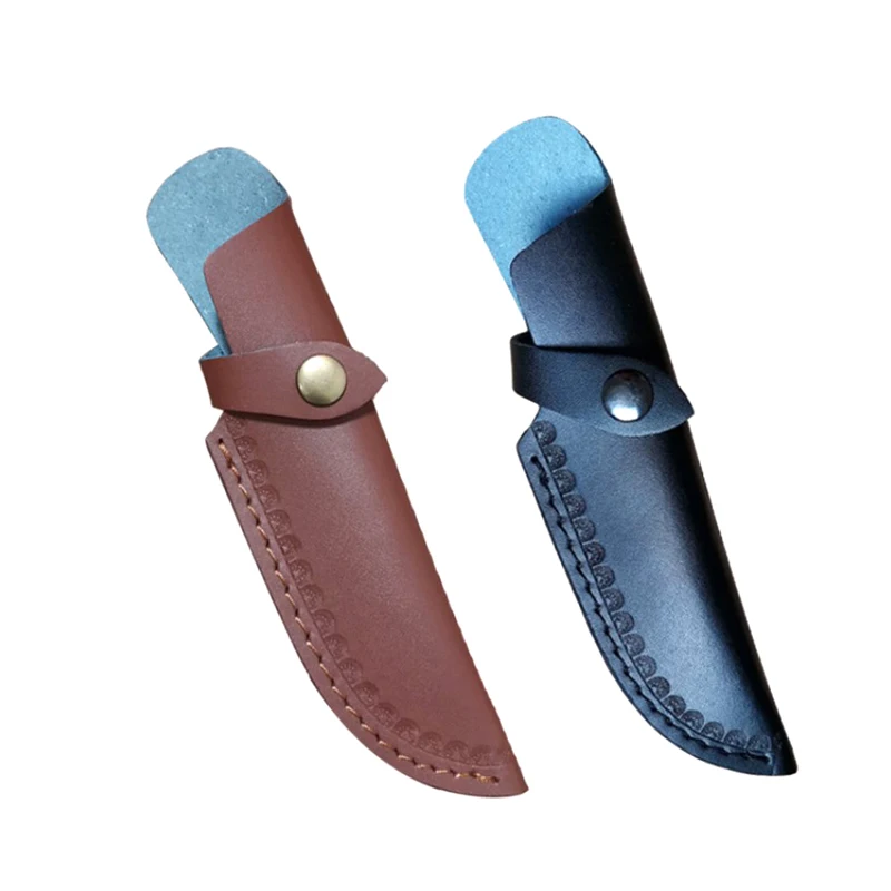 

Knife Sheath Leather Sheath With Waist Belt Buckle Pocket Multi-function Tool Knife Protective Cover Leather Sheath Belt Outdoor