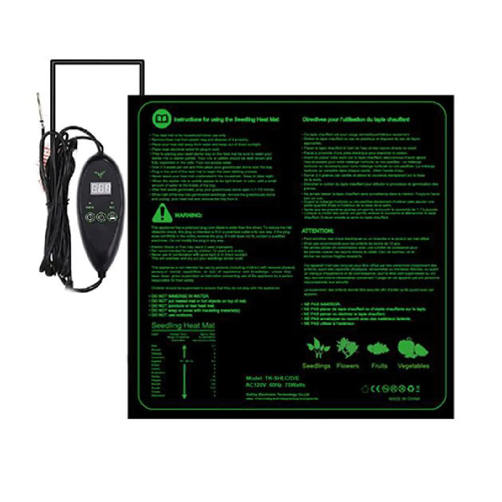 

With Digital Thermostat Reptiles Brewing Professional IP67 Waterproof Seedling Heat Mat UK EU Plug Multifunctional PVC