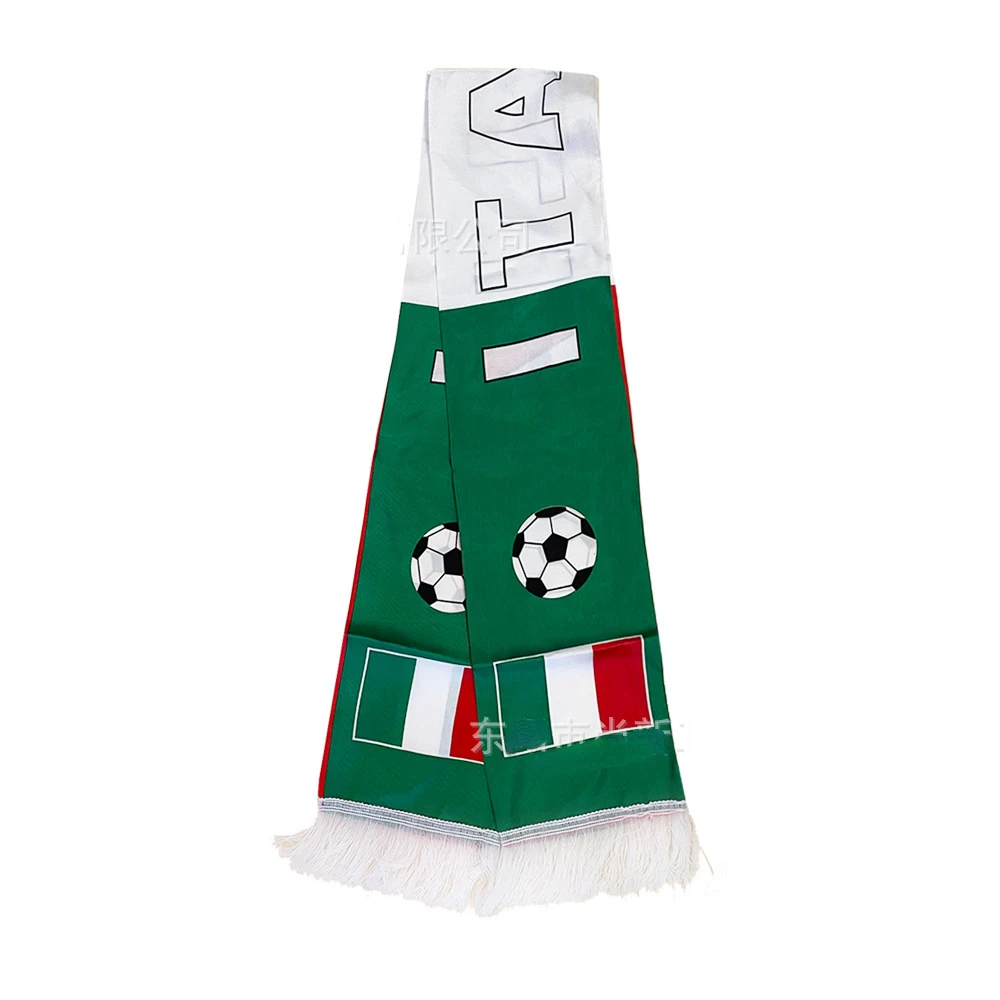 

14*138cm FootBall Fans Cheer Scarf National Team Scarf Satin Fans Decoration Etiquette Scarf Fan Souvenirs Bar Club Flag Hanging