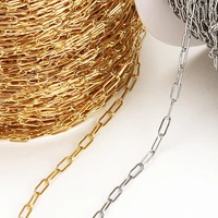 2meters 2 5mm gold stainless steel chains for jewelry making diy necklace bracelet choker accessories closed link oval chain