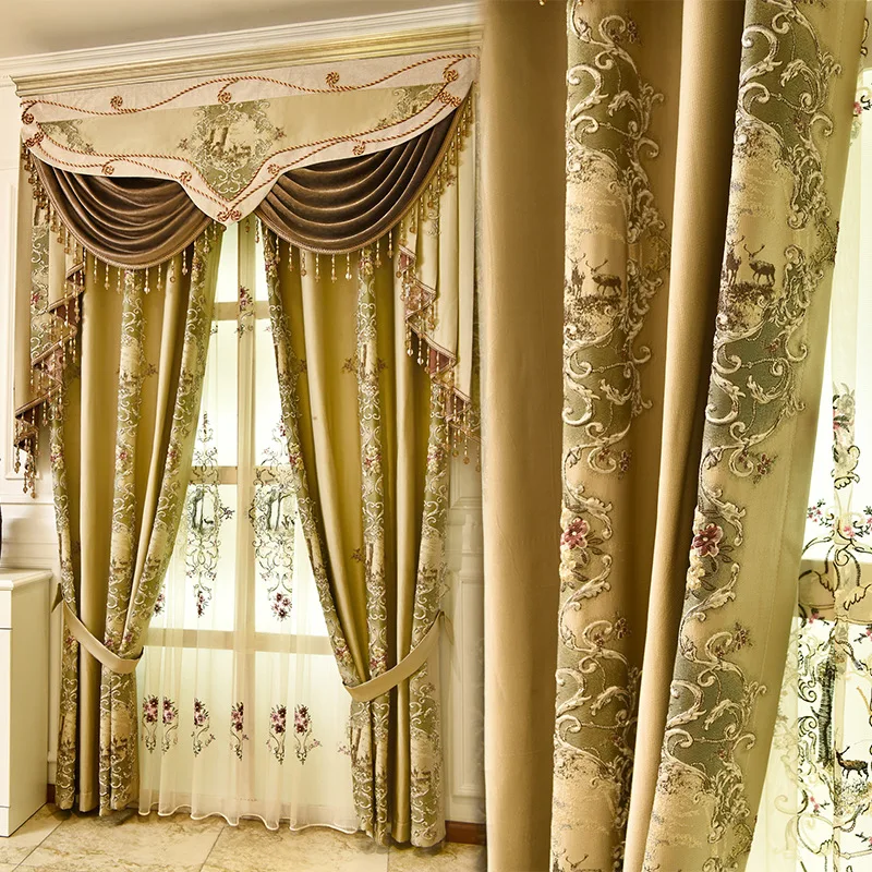 

European Luxury Curtains for Window Curtains Styles for Living Room Elegant Drapes European Curtains Embroidered curtains