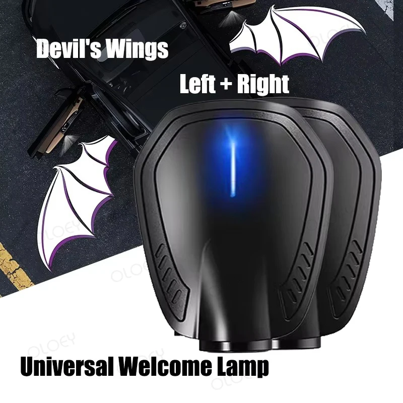 Перезаряжаемый светодиодный автомобиль Angel Wings Devil лазерный проектор