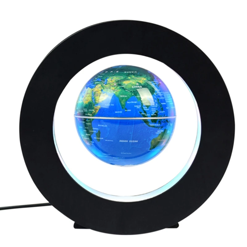 

Floating Globe Globe World Map Magnetic Levitation Globe C-Frame LED English Blue Globe For Kids US Plug