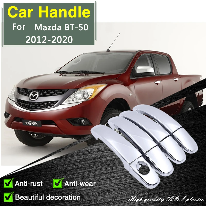 

for Mazda BT-50 BT50 2012~2020 2014 2015 2016 Chrome Door Handle Cover Car Accessories Rustproof Stickers Trim Styling Catch Cap