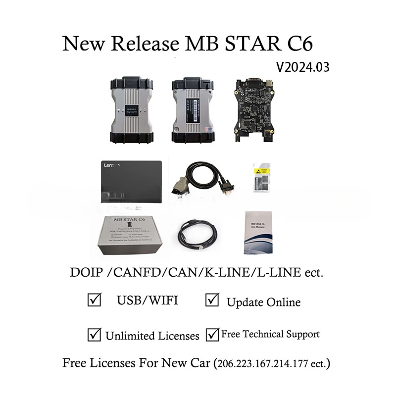 V 2024.03 MB STAR C6 DOIP WIFI Прибор для диагностики неисправностей автомобиля Mercedes-Benz