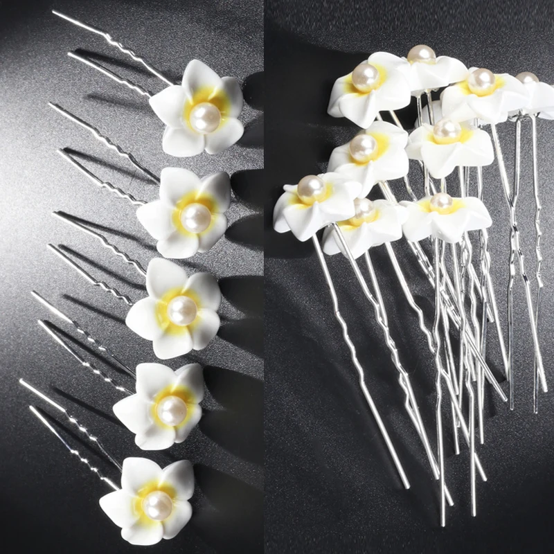 

Women's Versatile U-shaped Pin Hairpin Stick Acrylic Egg Flower Imitation Pearl HairClips Tiara Hair Accessories For Children