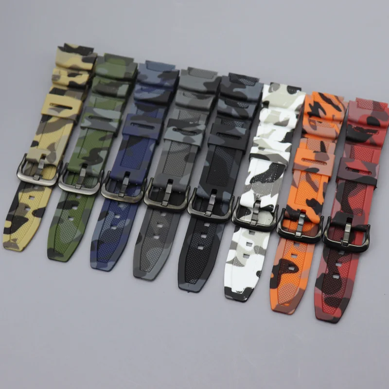 

18mm For Casio W-218H AE1200/1000W/1300 W-800H 216H 735H Soft Rubber Watchband Silicone Sport Sweat-proof Watch strap Bracelet