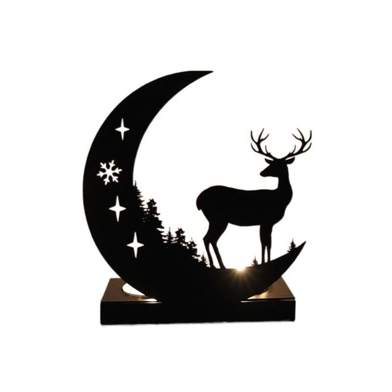 Metal Candlestick For Holiday Tabletop Centerpieces Table Home Christmas Decoration