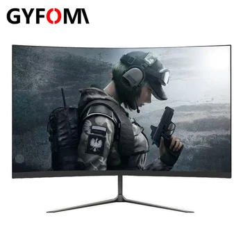 GYFOMA 22 inch Curved Monitor Gamer 75hz LCD Monitor PC 1080p HD Gaming monitor Desktop HDMI compatible Monitor Computer display 1