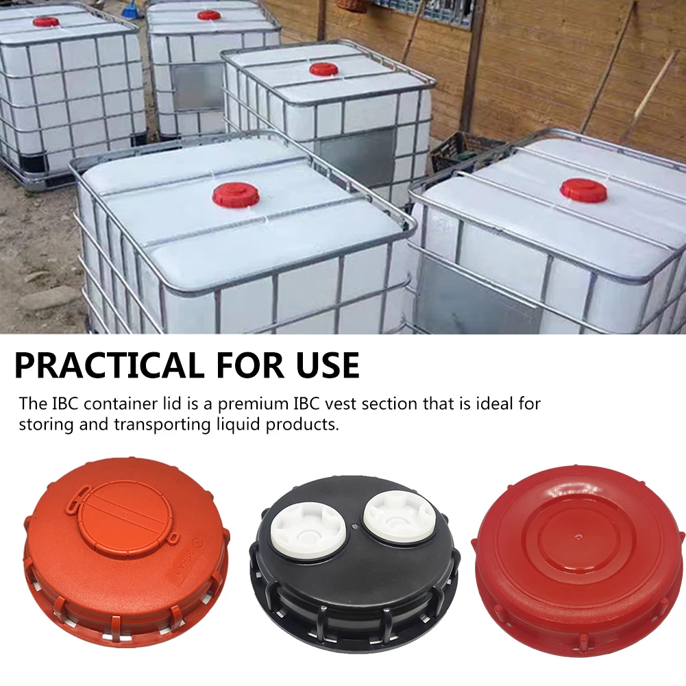 

IBC Ton Barrel Cover 16.3CM With Vent Che mical Ton Barrel Plastic Cover Double Hole Tote Tank Lid Breath Cover Fittings Adapt