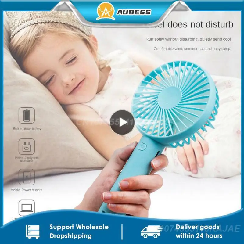 

1~8PCS Portable USB Rechargeable Fan Mini Handheld Air Cooling Fan Desktop Ventilation Fan with Base 3 Modes for Travel Outdoor