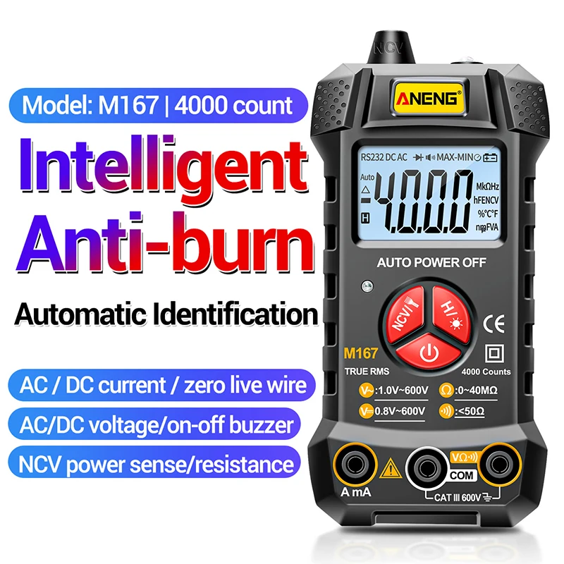 

Smart Digital Multimeter Home Circuit Electronic Repair Device DIY Repair Tool AC/DC True Rms Transistor NCV Tester Multimeter