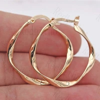 trendy large hoop earrings for women gold filled geometry concave and convex women pageant earrings fashion jewelry