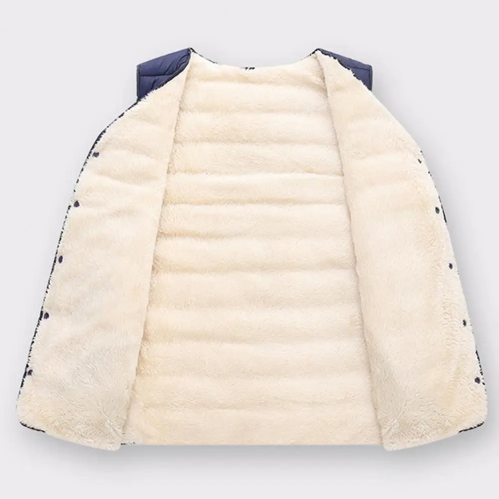 

Cotton Vest Solid Color Cardigan Keep Warm Plus Size Cotton Waistcoat Winter Waistcoat for Outdoor