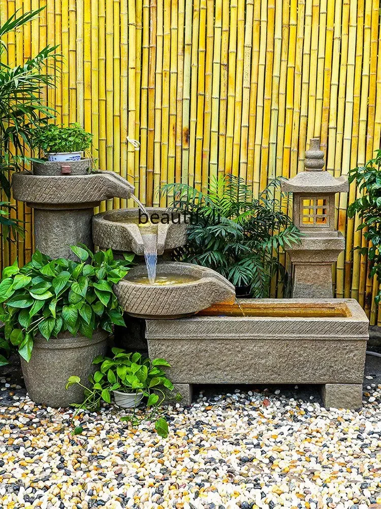 02 украшение для фонтана счастливый пол пейзаж рокарий пруд двора