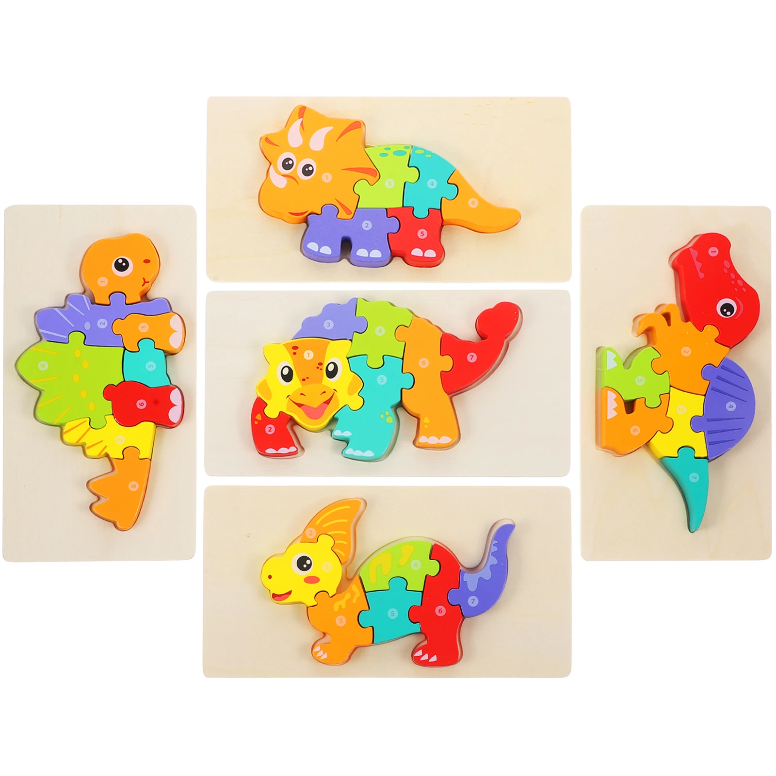 

5 комплектов деревянных 3D пазлов, игрушки, искусственные деревянные блоки, головоломки, детская игрушка