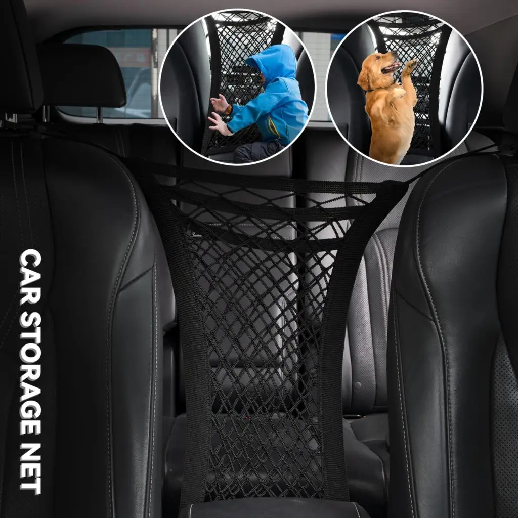 

Car Seat Organizer Auto Seat Side Storage Hanging Bag 3-Layer Pocket Drink Holder Mesh Pocket Car Organizer Interior Accessorie