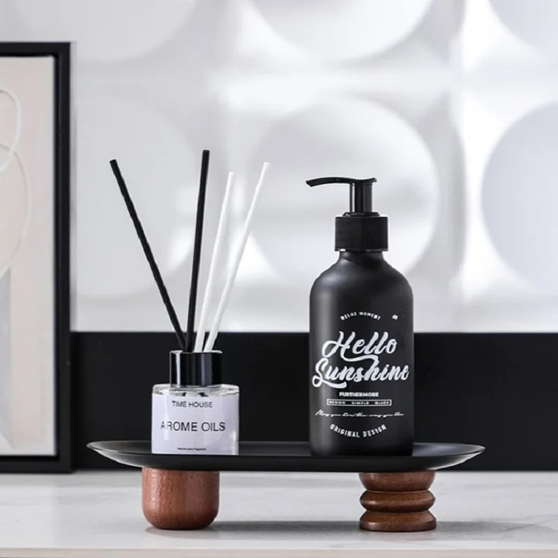 Металлический поднос из нержавеющей стали для украшения прямоугольный круглый