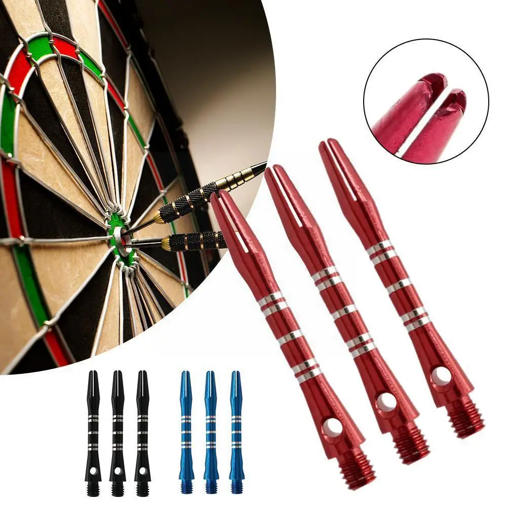 

3 Pcs Color Engraved Aluminum Alloy Darts Rod 40mm Short Metal Five-line Rod Darts Accessories Colors 3 Darts Darts Thread G0w9