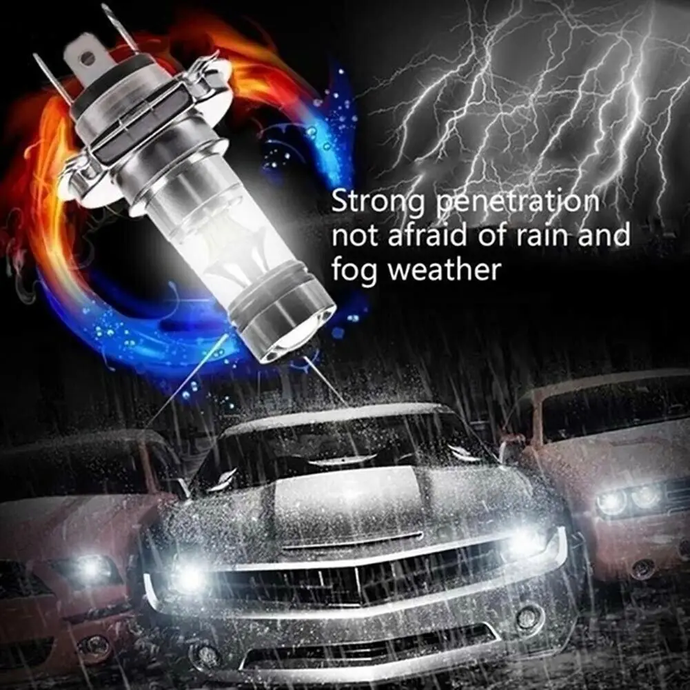 2X 100W H4 H7 Super Bright 20Smd Led Car Daytime Running Driving Fog Light Lamp 6000K Auto Driving Headlight High Low Beam Bulbs