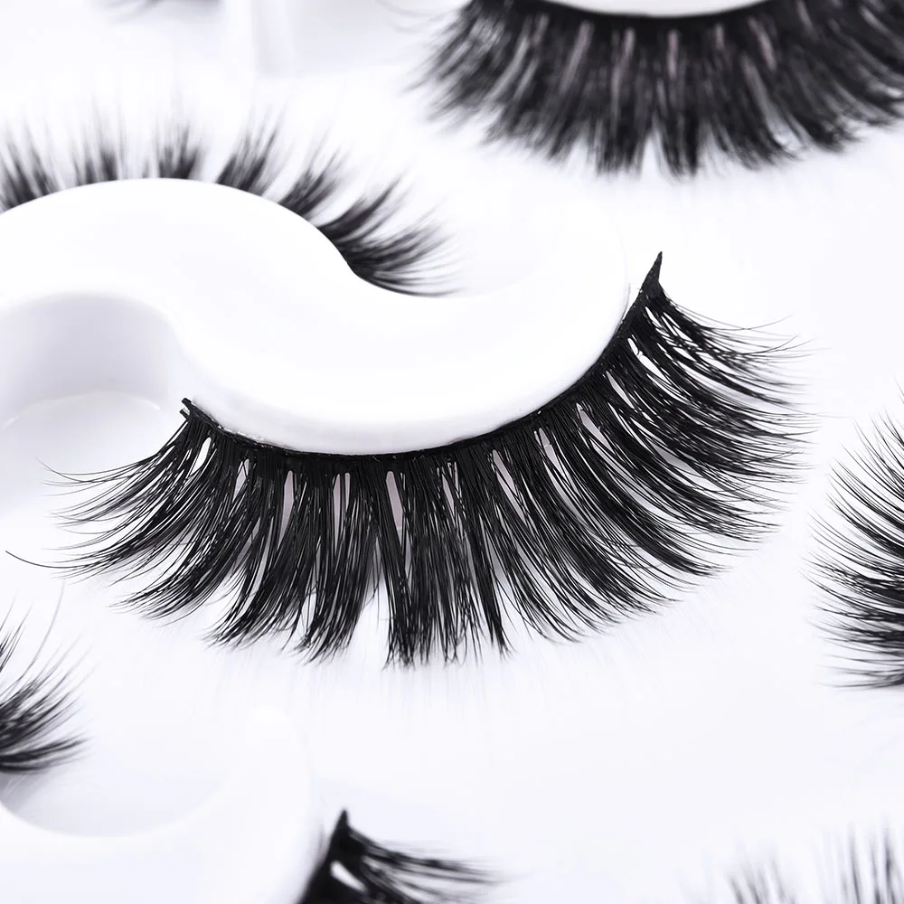 

New Top 9 Pairs Fluffy Natural Long Full Wispy Lashes 20mm 3D Mink Hair Eyelashes False Eyelashes Extension for Beauty Woman