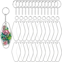 90pcs clear key tags acrylic keychain blanks for cricut diy keychain vinyl crafting ornament blanks diy keychain making
