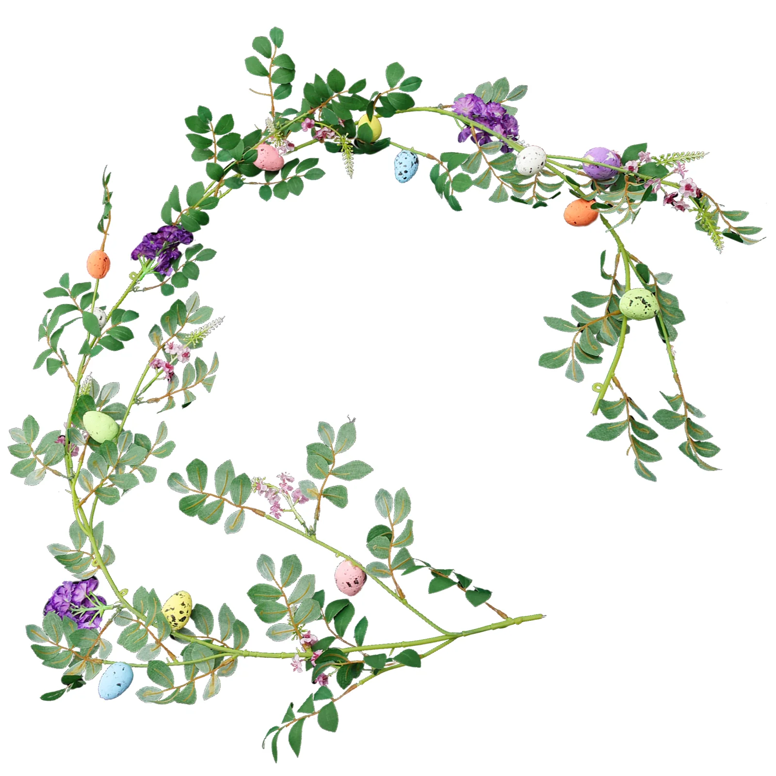 

Easter Flower Wreath Easter Welcome Wreath Decoration Home Hanging Spring Wreath Vine Garland Easter Cane Eggs Easter Egg Wreath