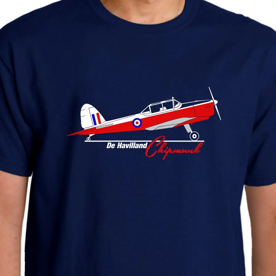 

Summer Brand Adults Casual Tee Shirt Aeroclassic - Raf Trainer De Havilland Chipmunk Printed T Shirts Personality Fashion Funny