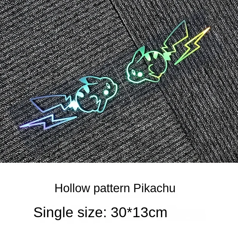 

Покемон Пикачу полые автомобильные наклейки мультфильм изменение цвета автомобильные наклейки электромобиль мотоцикл наклейки декоративные полые крутые