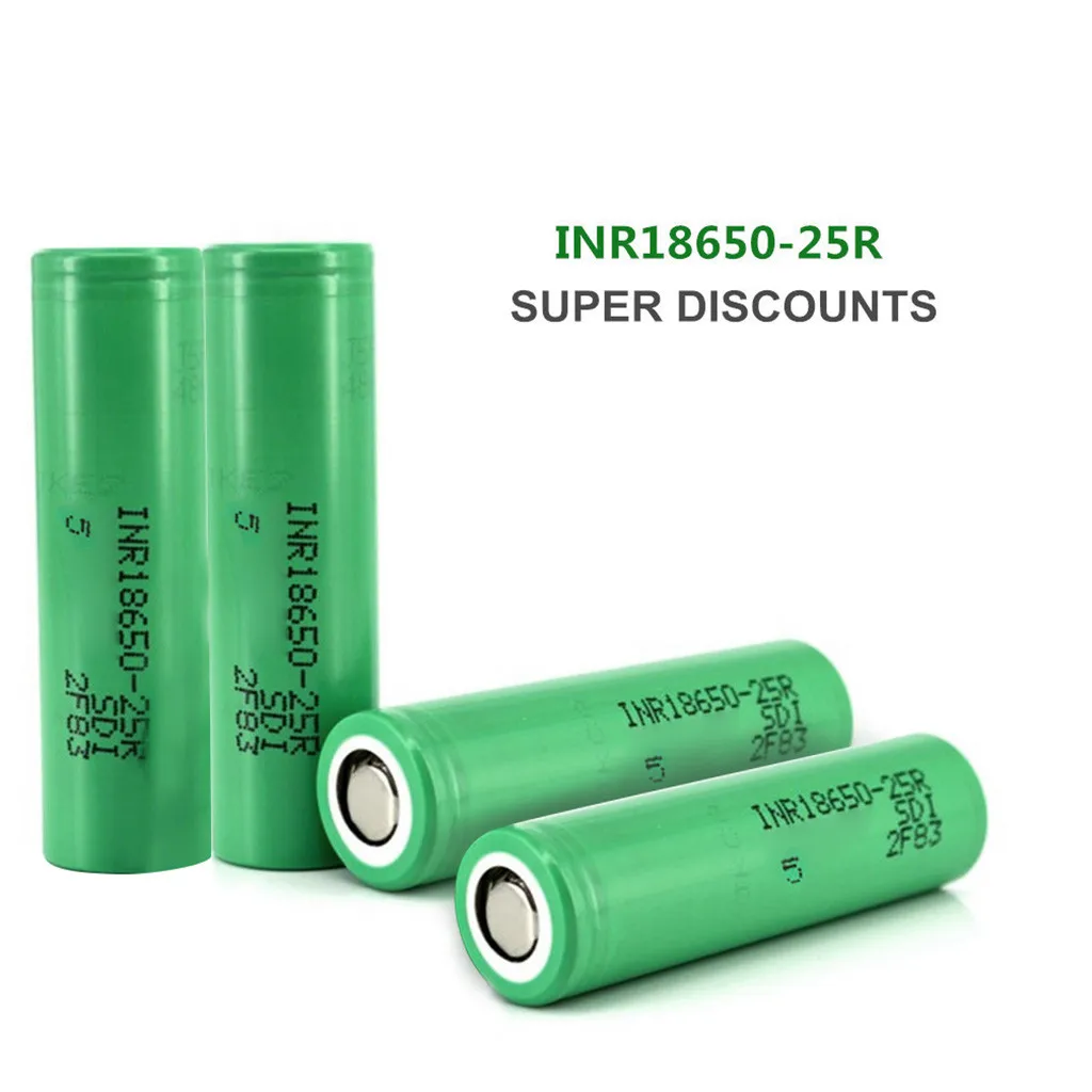 

25R 2500mAh 3.6 V rechargeable battery compitable with lithium-ion battery
