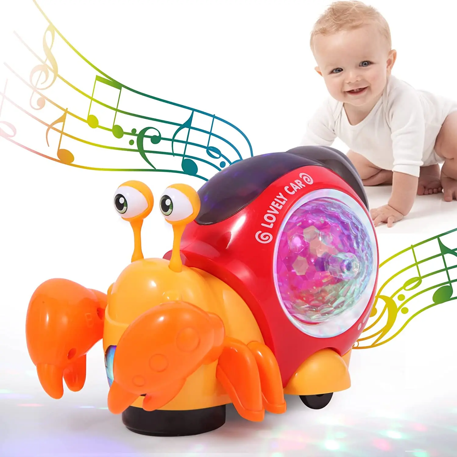

Crawling Crab Snail Baby Toys with Music Light Interactive Musical Toys for Baby Dancing Crawling Toys Moving Toddler Toys 0 12